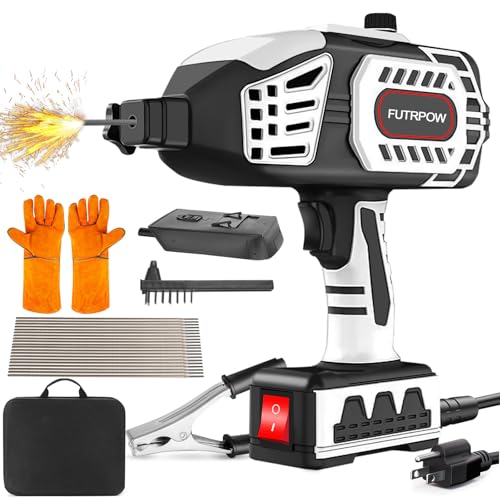 Image of FUTRPOW Portable Welding Machine,Upgraded 20-160A Output Handheld Welder Gun,110V Current Adjustable ARC Welding Machine with 20pcs Rods,IGBT Inverter Hand Held Welder Fit for (Black)