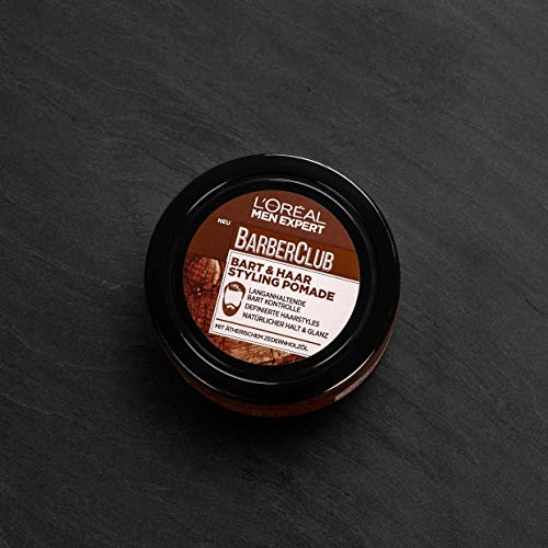L'Oréal Paris Men Expert baardpomade en haarwas, natuurlijke afwerking, Barber Club baard- en haarstyling, pomade, 1 x… - Image 5