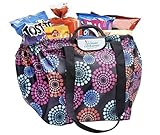 RoomForLife - Clever Shopper / helle Lichter - Zwei Griffe + Schultergurt + Trolley-Griffe - 1 Tasche - faltbar - wiederverwendbare Hygiene-Einkaufstasche