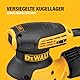 DEWALT 125 mm Exzenterschleifer (280 Watt, Vibrationsdämpfung, Sanftanlauf, Drehzahl-Konstanthaltung, Schwingkreis-ø: 2,6 mm, Staubschutz für Getriebe und Schalter, Klettfix, Staubfangsack) DWE6423-QS