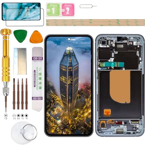 Image of (No Fingerprint) LCD Display Assembly for Samsung Galaxy S23 FE SM-S711B /DS, S711B, S711U1, S711U, S711W, S7110, S711N Screen Replacement kit (Graphite)