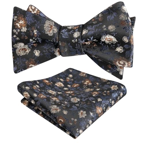 Image of Alizeal Mens 2pcs Floral Pattern Bow Tie Set
