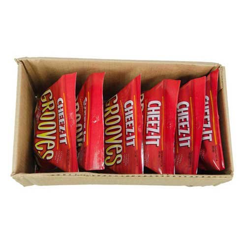 Cheez It Grooves Sharp White Cheddar Crispy Cracker, 3.25 Ounce -- 6 per case.