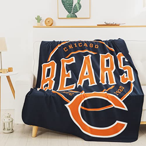 Northwest NFL Chicago Bears Unisex-Adult Fleece Throw Blanket, 50" x 60", Campaign