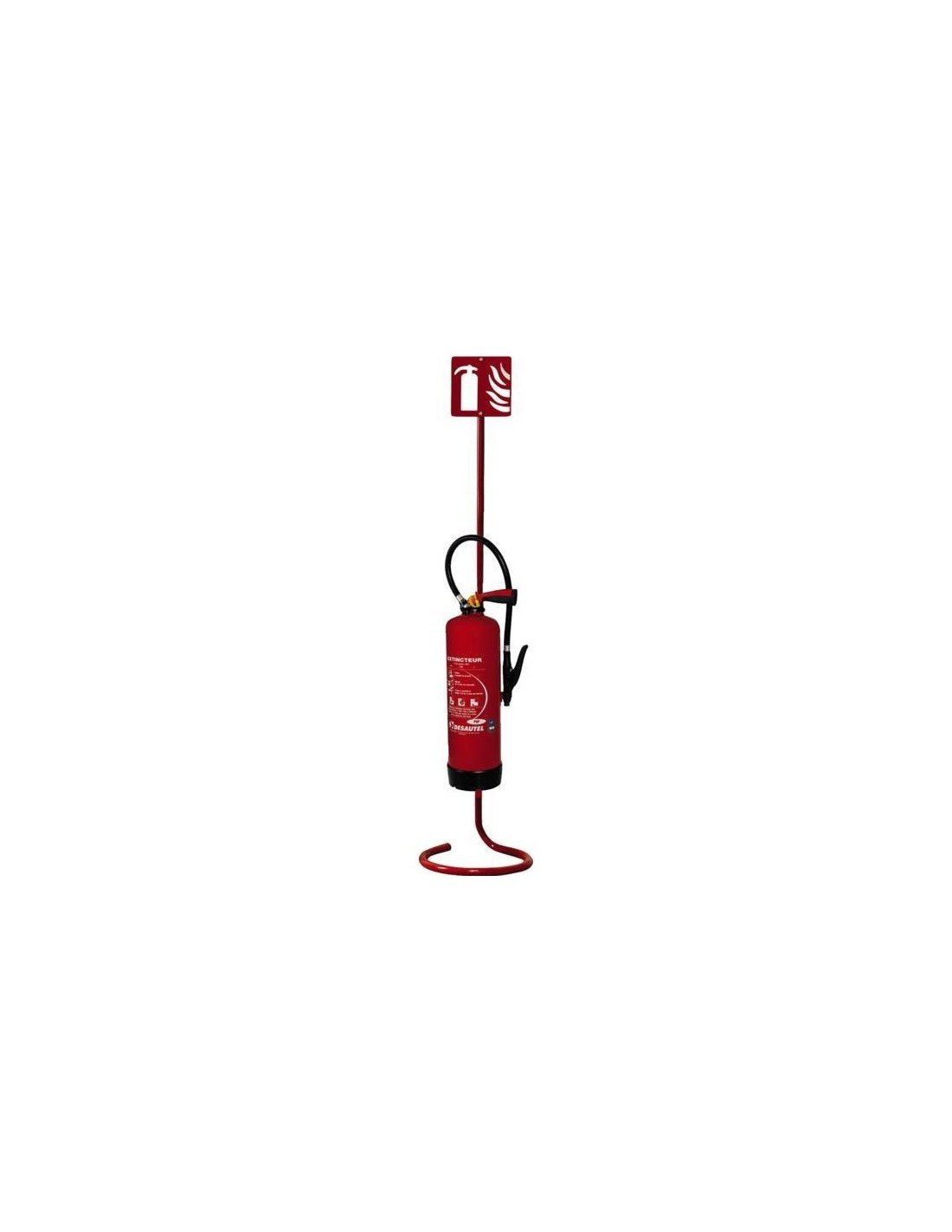 MOTTEZ- Support extincteur sur pied B122C - 1cm x 1cm x 0cm