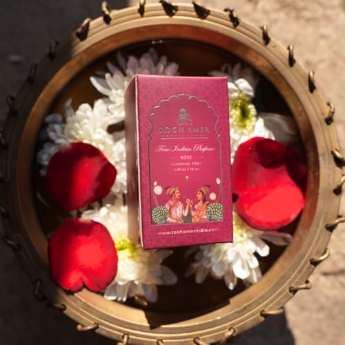 Image of Rose Attar | Premium Alcohol-Free Unisex Perfume | Long-Lasting Natural Indian Rose Fragrance for Mens & Womens | Luxury Liquid Perfume | Travel-Friendly 15ml