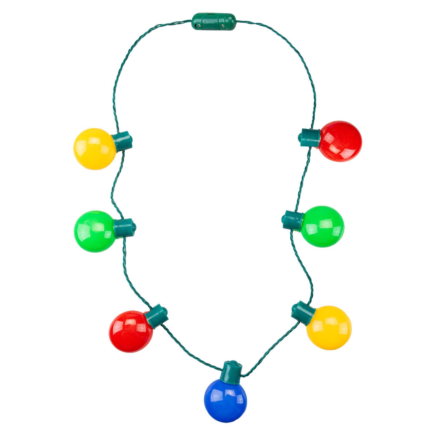 Vfm E-Store Multicoloured - Christmas Necklace Led Light Up Bulb Necklace X 1 Stocking Filler Xmas Present Celebration Festive Winter Ornaments - One Size