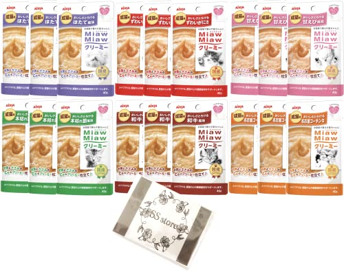 アイシア ミャウミャウ クリーミー 40g キャットフード 6種類×3 計18個 アソート セット おまけ付きのサムネイル