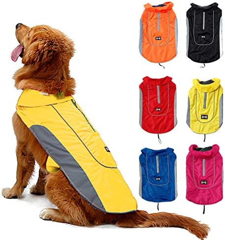 TFENG Waterproof Dog Coat Warm Vest Puppy Jacket with Fleece Lining Orange XL