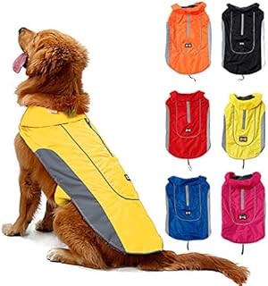 TFENG Waterproof Dog Coat Warm Vest Puppy Jacket with Fleece Lining Orange XL