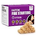 FATOK 75pcs Fire Starter, Natural Tumbleweed Fire Starters for Campfires, Fireplace, Fire Pit, BBQ, Chimney, Pizza Oven, Pellet Stove & Wood, Charcoal Starter for Grill (75pcs)