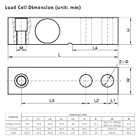 Vista 2 de ATO Celda de carga de haz de 22.0 lbs, celda de carga de haz de cizallamiento de acero aleado, sensor de pesaje de tensión y compresión IP68