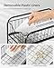 SONGMICS Pull Out Cabinet Organizer, 2-Tier Stackable Bathroom Organizer and Storage, 2 Sliding Basket Drawers, Cabinet Organizer for Kitchen, Bathroom, Ink Black UKCS017B01