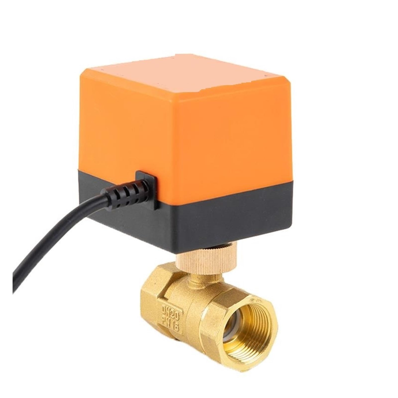 Válvula de bola, Válvula de bola DN15 / DN20 DN25 eléctrica motorizada 2 vías latón AC 3 cables con Cable actuador for Gas agua aceite(DN25 4N)