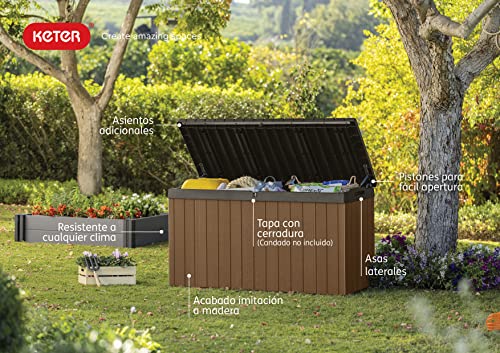 Keter Darwin Box Aufbewahrungsbox, robuste Polypropylenbauweise, Familienhause, Garten-, Sommertage, praktische Speicher