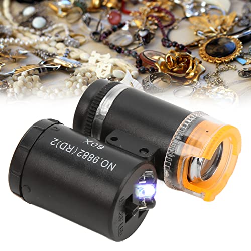 Image of Mini Microscope, 60x Portable Handheld USB Microscope Camera, Telescopic Design, Wide Irradiation Range(9882(RD) 2 Black)