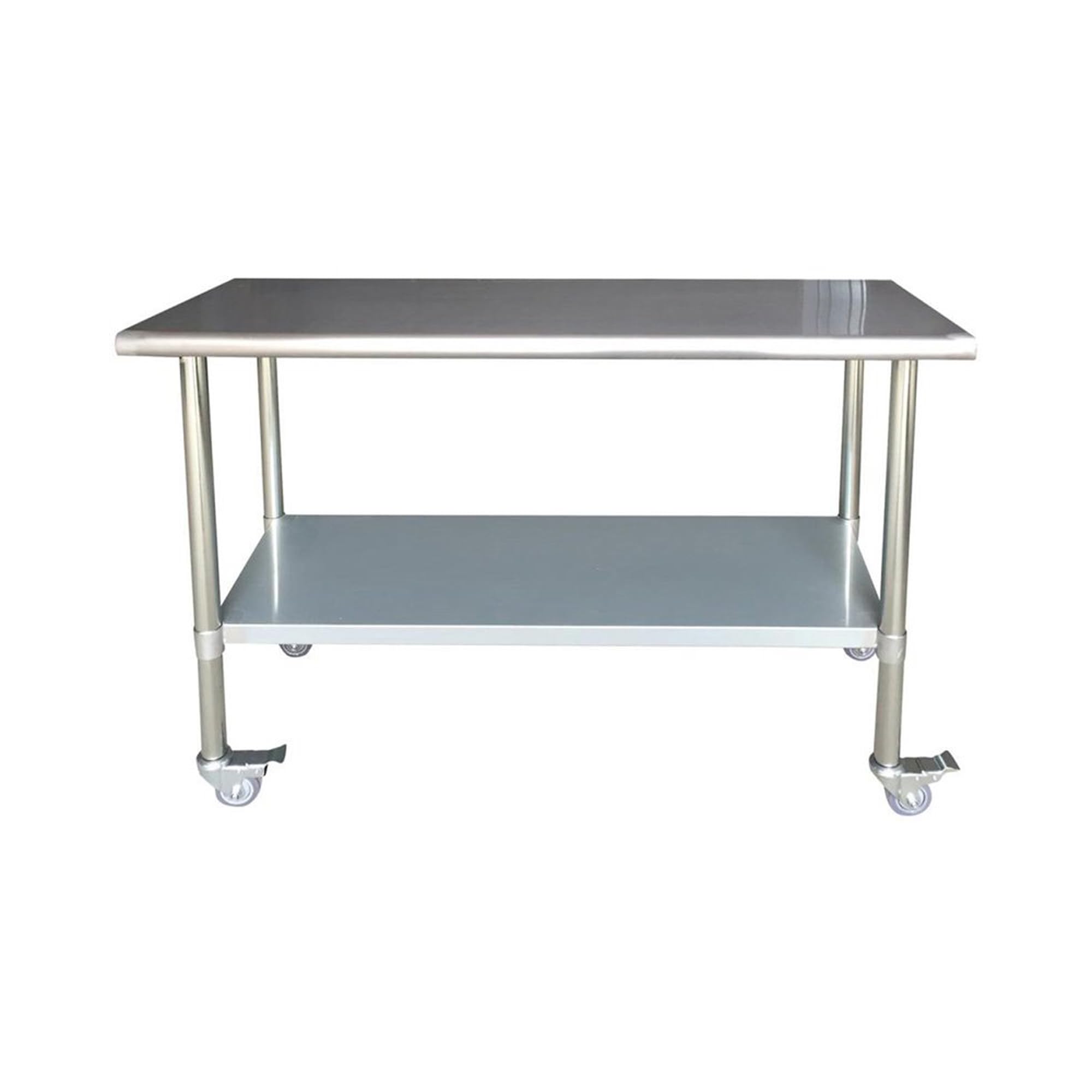 Adexa WTG750X1800C Commercial Stainless Steel Mobile Work Table