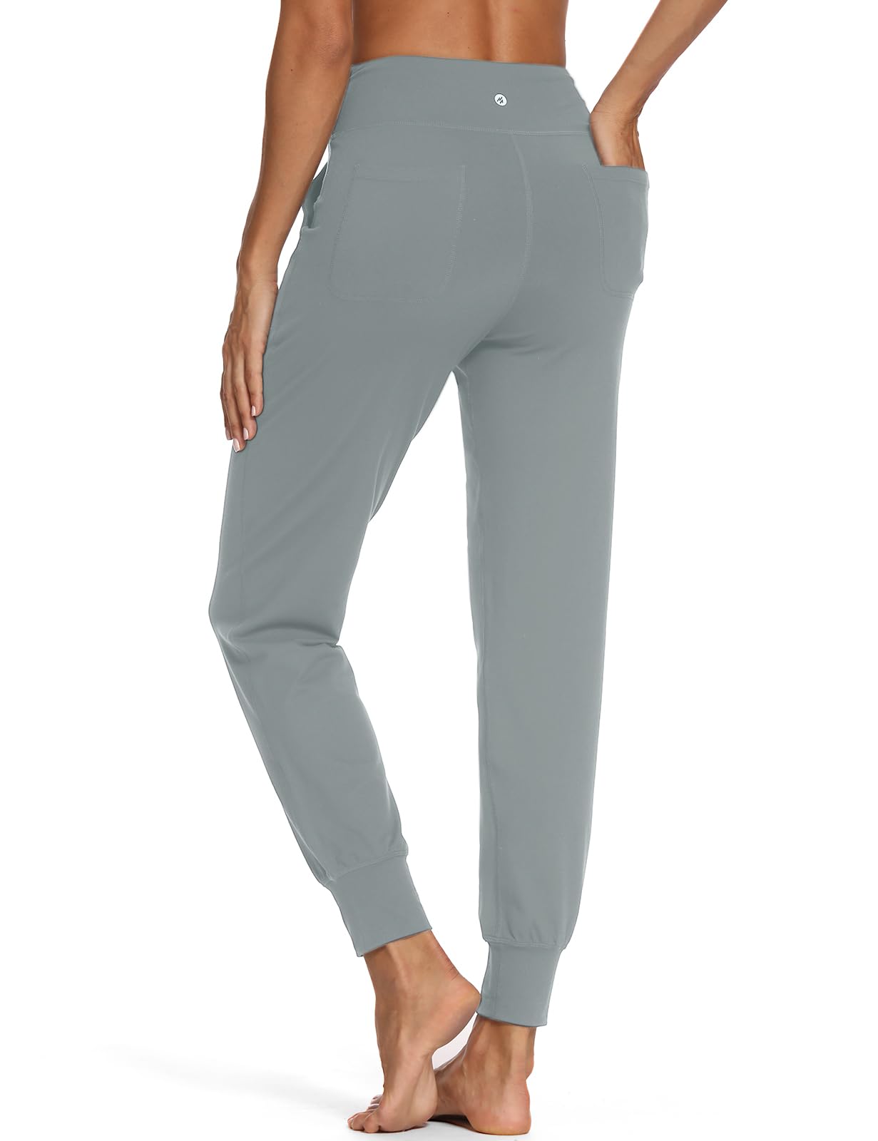 MOVE BEYOND Pantalones y Pantalones Piratas Deportivos para Mujer con 4 Bolsillos Cintura Alta Jogger Chandal de Fitness Yoga