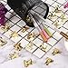 Boao 100 Pieces Mini Metal Clips Hinge Clips for Photos, Maps, Drawings, Art Work, Papers, Price Tag, 0.87 Inch (Light Gold)