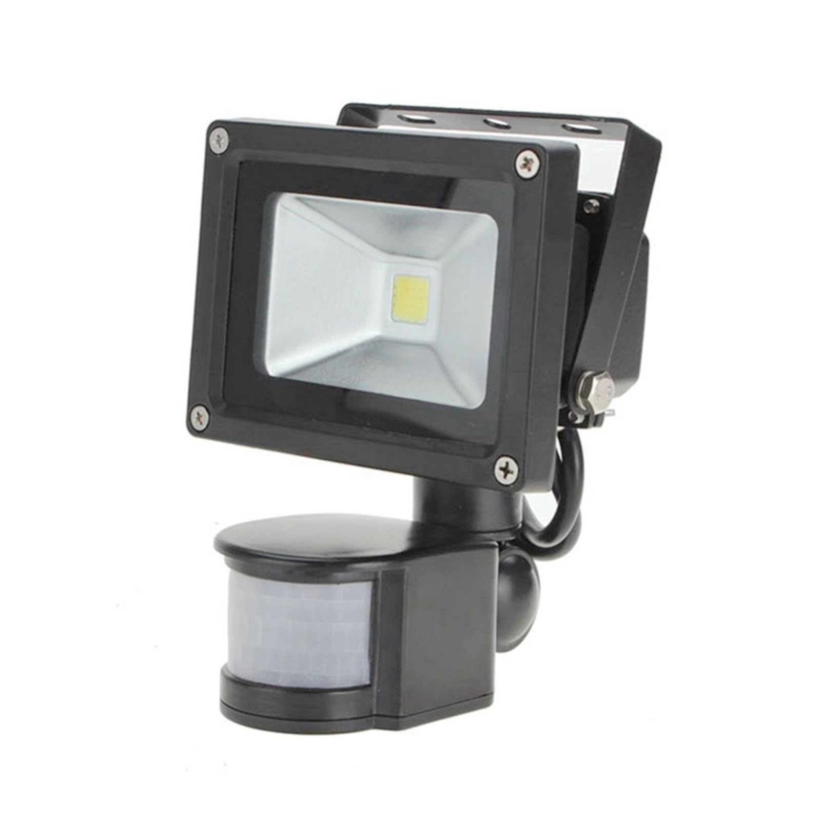 Zewnętrzne światło powodziowe Reflektor Wejściowy LED O Mocy 10 W, Wodoodporny, Układ Słoneczny, Zabezpieczenie Garażu, Czujnik Ruchu, Możliwość Regulacji Czasu Oświetlenie miejsca pracy