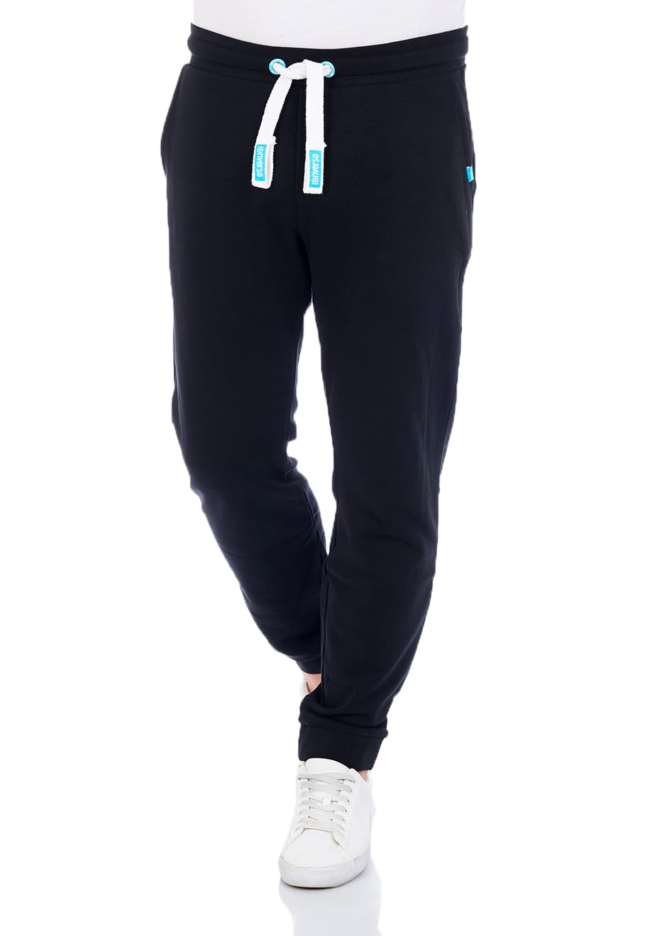 riverso RIVLino Men's Jogging Bottoms Cotton Long Regular Fit Sweatpants Training Trousers Leisure Trousers Sports Trousers Grey Red Blue Black Green S M L XL XL XXL 3XL 4XL 5XL, Black-tropical