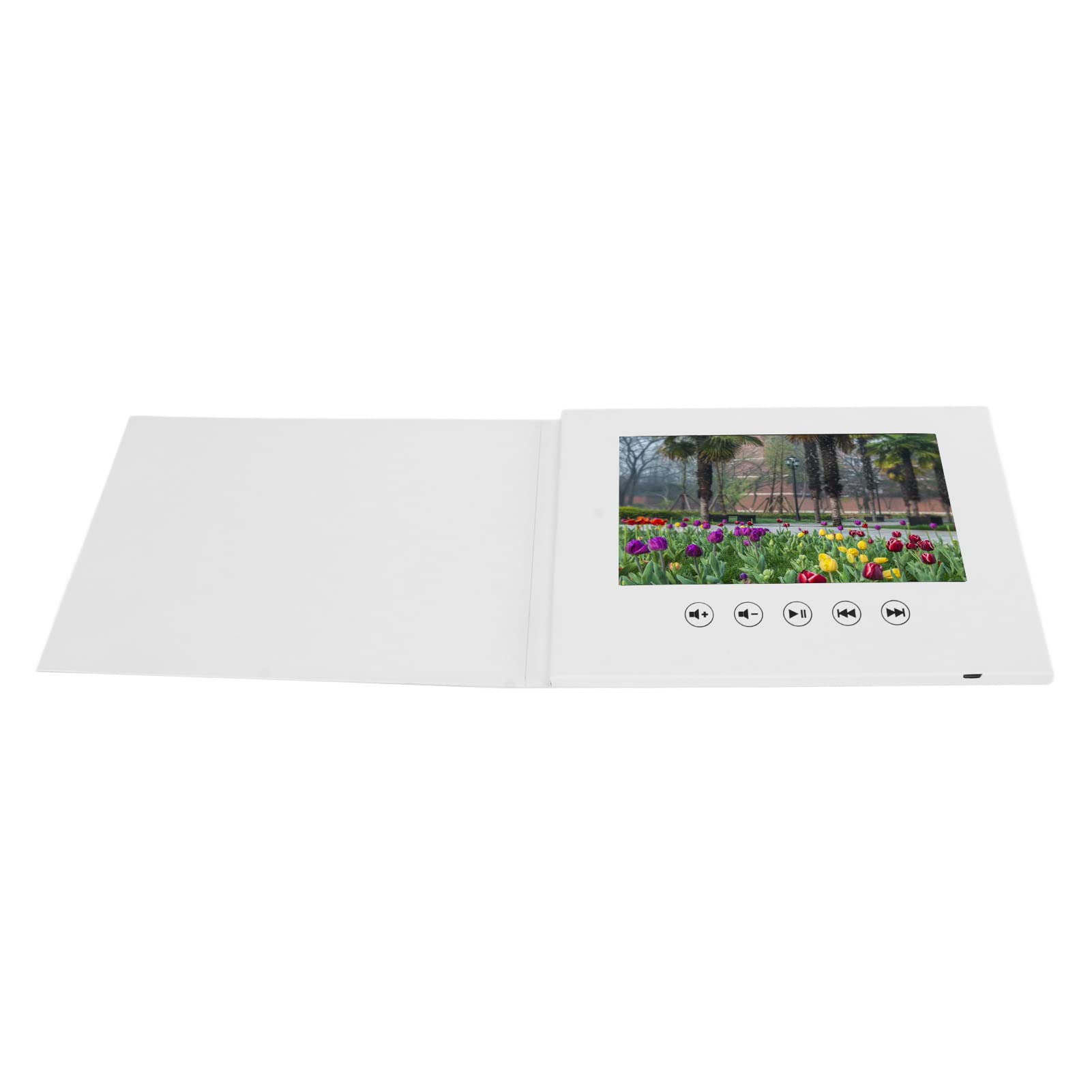 Dpofirs Biglietto d'auguri Video, Biglietto d'auguri Elettronico con Schermo LCD con Riproduzione Video HD 720P Memoria da 256 MB per Regalo di Compleanno Anniversario (7 pollici)