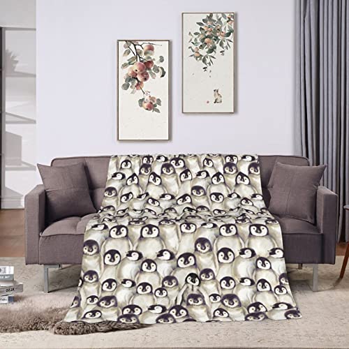 Penguin Throw Blanket Soft Cozy Plush Warm Fleece Blanket For Sofa Couch Bed 80"X60" #TOP1