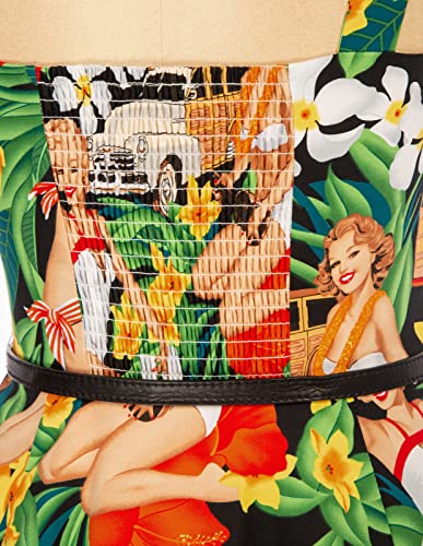 Women Sleeveless Vintage 1950S Retro Rockabilly Prom Tea Dresses With Belt M #TOP6