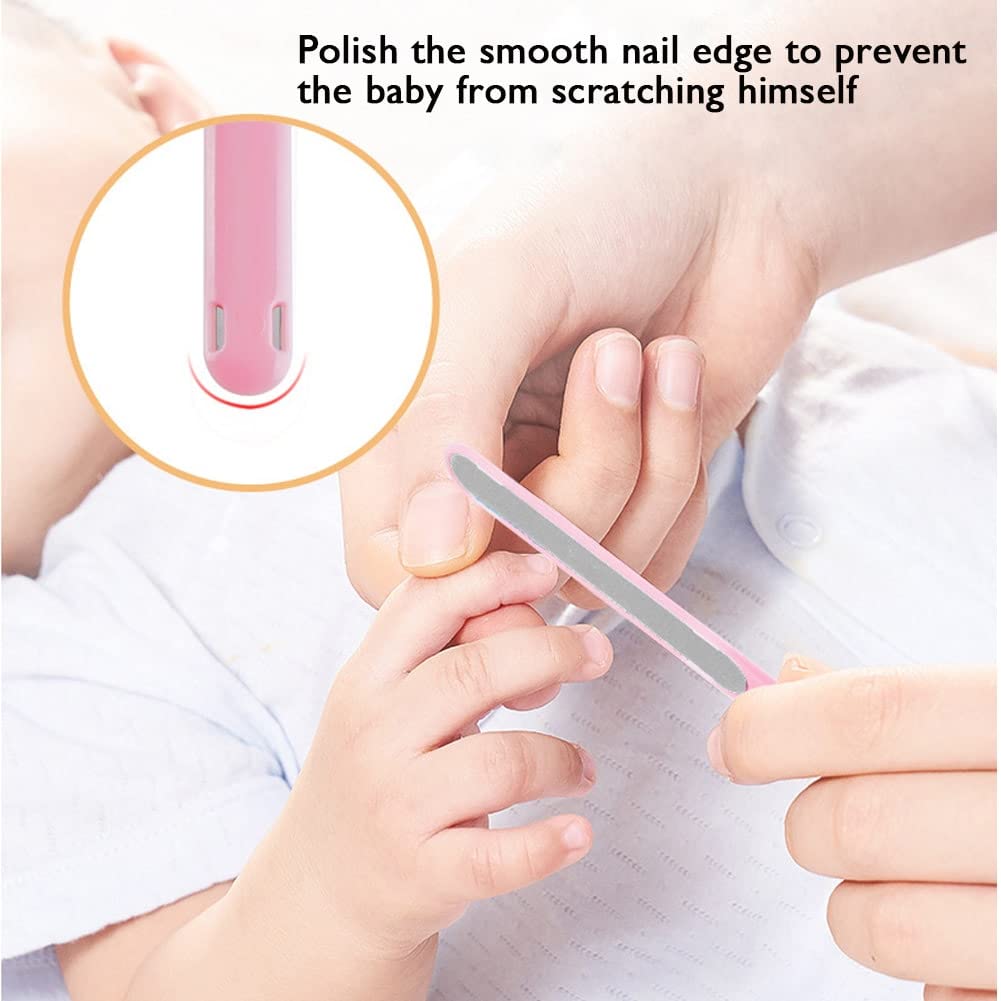 Set di tagliaunghie 4 in 1 per bambini, con custodia, kit tagliaunghie per bambini, manicure e pedicure, set tagliaunghie per neonati, neonati e bambini (blu)