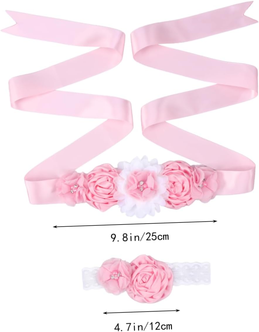VALICLUD Girl Sash Belt Bride Sash Girl Sash Ribbon Wedding Sash Ribbon Girl Sash Rhinestone Pink