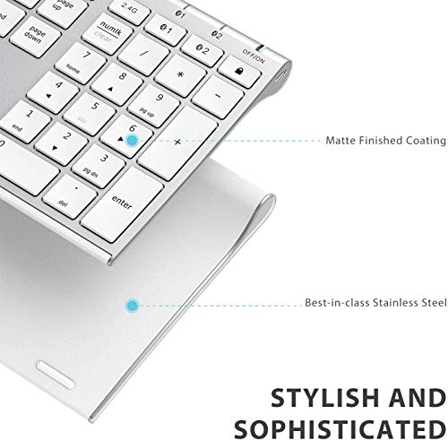 Bluetooth Keyboard, iClever DK03 Wireless Keyboard Multi-Device Keyboard, Dual Mode (Bluetooth 4.2 + 2.4G) Ultra-Slim… - Image 6