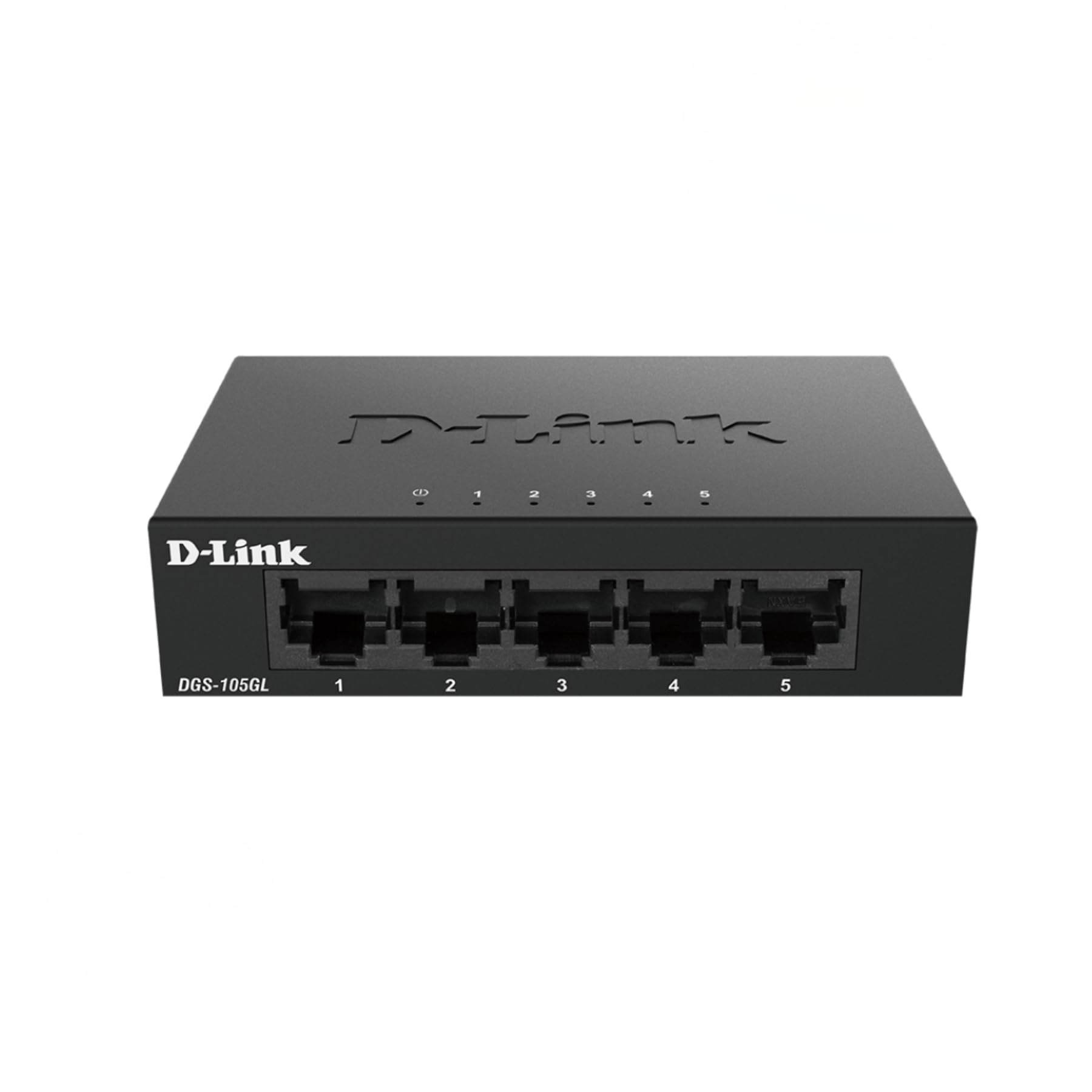 D-Link 5-Port Gigabit Unmanaged Ethernet Switch, Silent Fanless, Sturdy Metal, QoS, Desktop/Wall Mount, Network Hub, Energy Saving, Network Splitter, Plug and Play (DGS-105GL-V2)