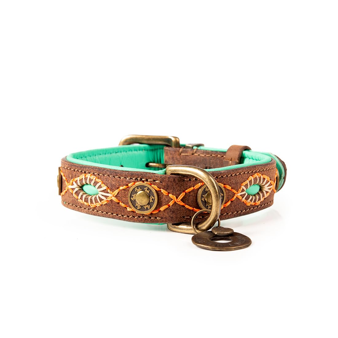 Dog With A Mission DWAM Joplin-Halsband, Braun/XL (47–57 x 4 cm)