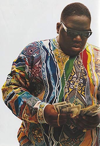 The Notorious B.I.G. 'Biggie Smalls' Coogie Sweater Counting Cash Poster - This is a Certified Print with Holographic Sequential Numbering for Authenticity