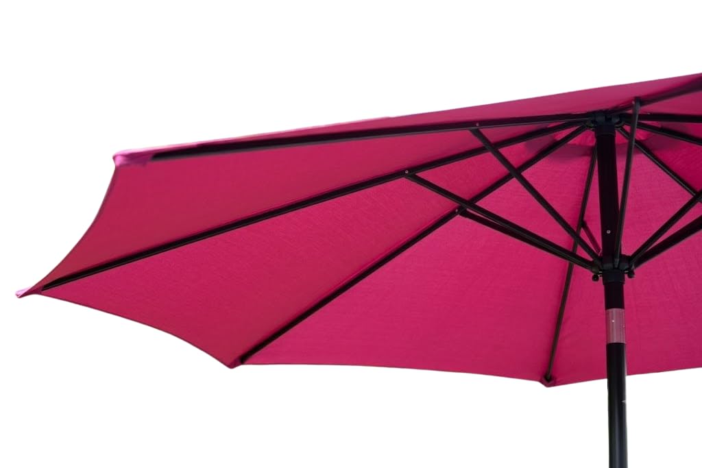 2.7m Aluminium Crank & Tilt Garden Parasol - Fuschia