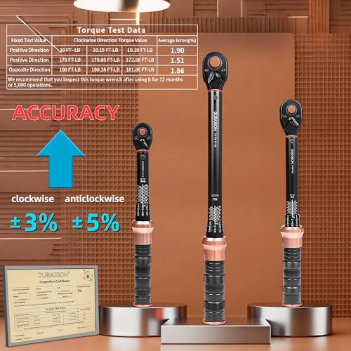 Image of Torque Wrench Set 1 /4 3 /8 1 /2-Inch Drive 20-240in.lb 5-50&10-170ft.lb