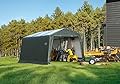 Scotts 10' x 15' x 8' All Season Outdoor Storage Shed with Waterproof Cover, Green