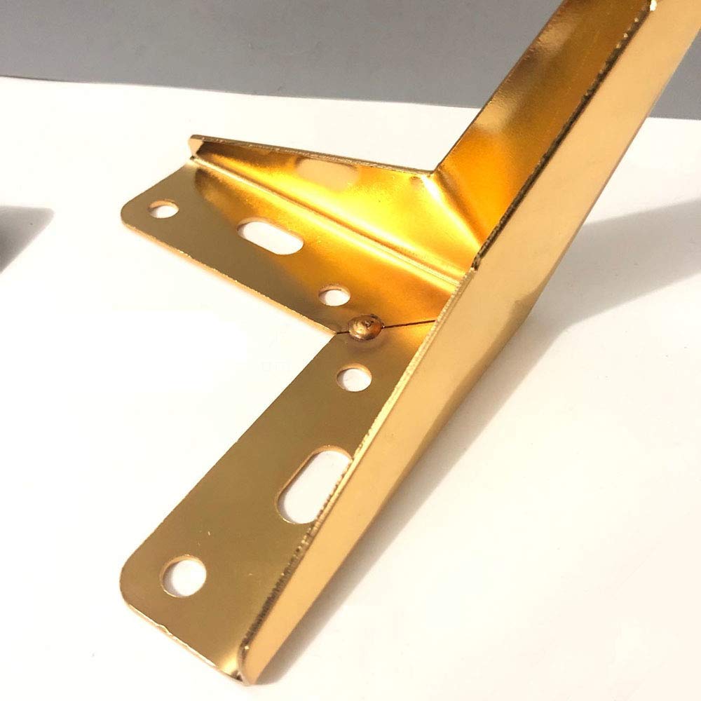 Gambe per mobili, Tavolo Rettangolare Regolabile, scrivania da Pranzo, in Acciaio Resistente, Stile Industriale Moderno, con Viti, Set da 2, Oro, 50 cm/19,7 Pollici