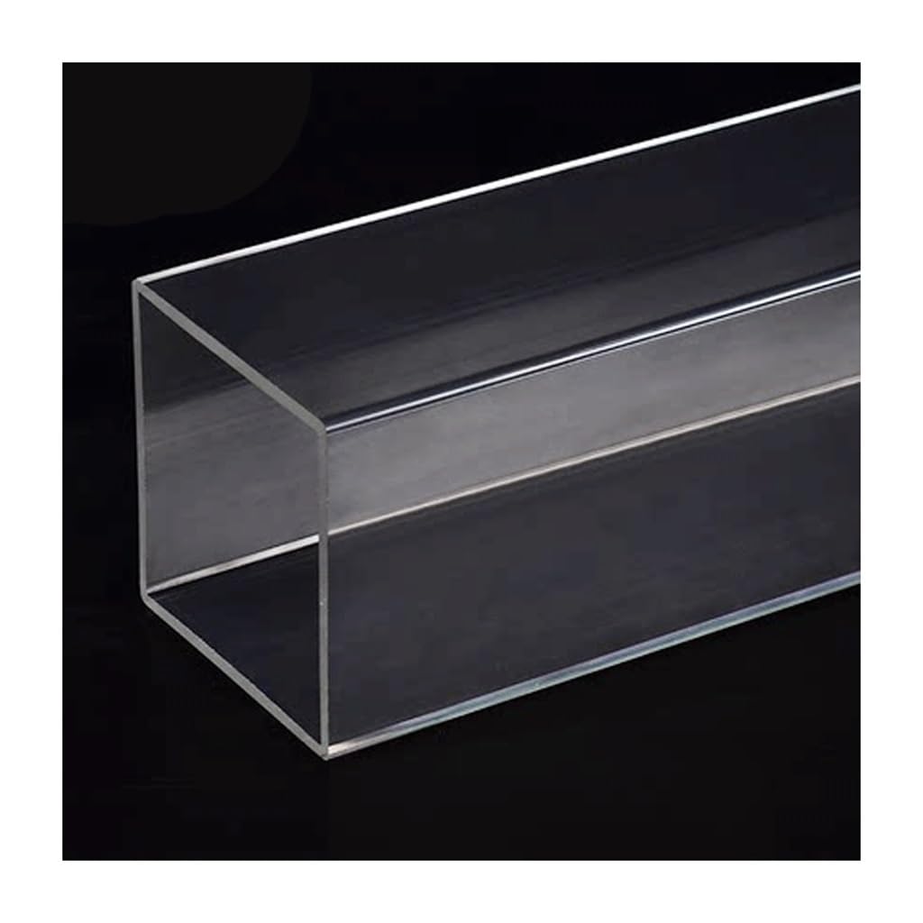 Klares starres Acrylrohr Kunststoffrohr, Acryl-Vierkantrohr, Hohlkanal, transparentes Rohr, PMMA, for Hardware-DIY-Projekte, Wasserkühlsystem-Rohr, 1 Stück(60mmx60mmx3mmx500mm)