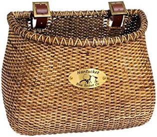 Nantucket Bicycle Basket Co. Lightship Collection Adult Bicycle Basket, Classic/Tapered, Stained