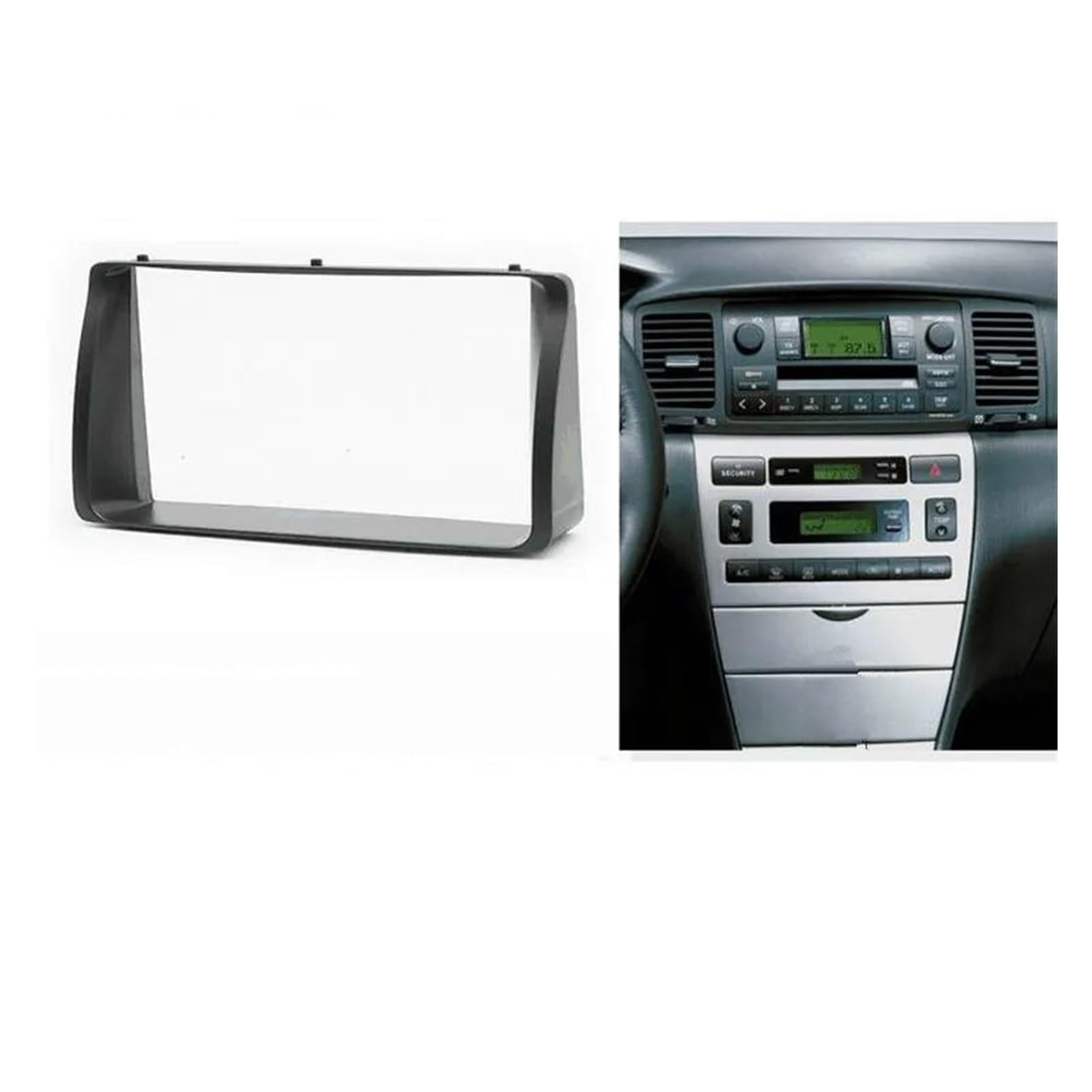 Genérico 11-038 Kit Marco Salpicadero Radio para Toyota para Corolla 2001-2006 Panel Estéreo para Salpicadero Tablero Embellecedor Instalación Placa Frontal Panel Radio para Coche