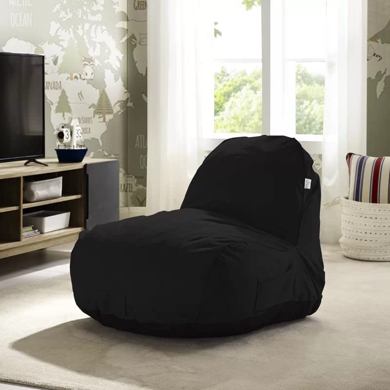 Swiner 4XL Bean Bag Lounger Chair Ready to Use with Beans (Faux Leather) (Black - XXXXL)