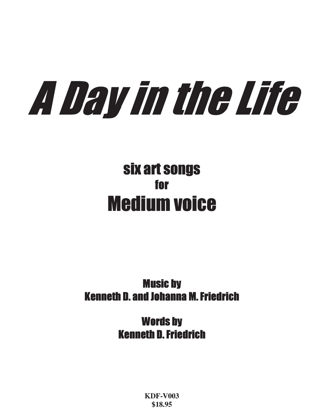 A Day in the Life-medium voice