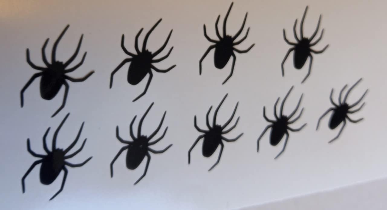 20 Spider Stickers for a Scary Halloween + 10 Free Stencils for Boys Girls