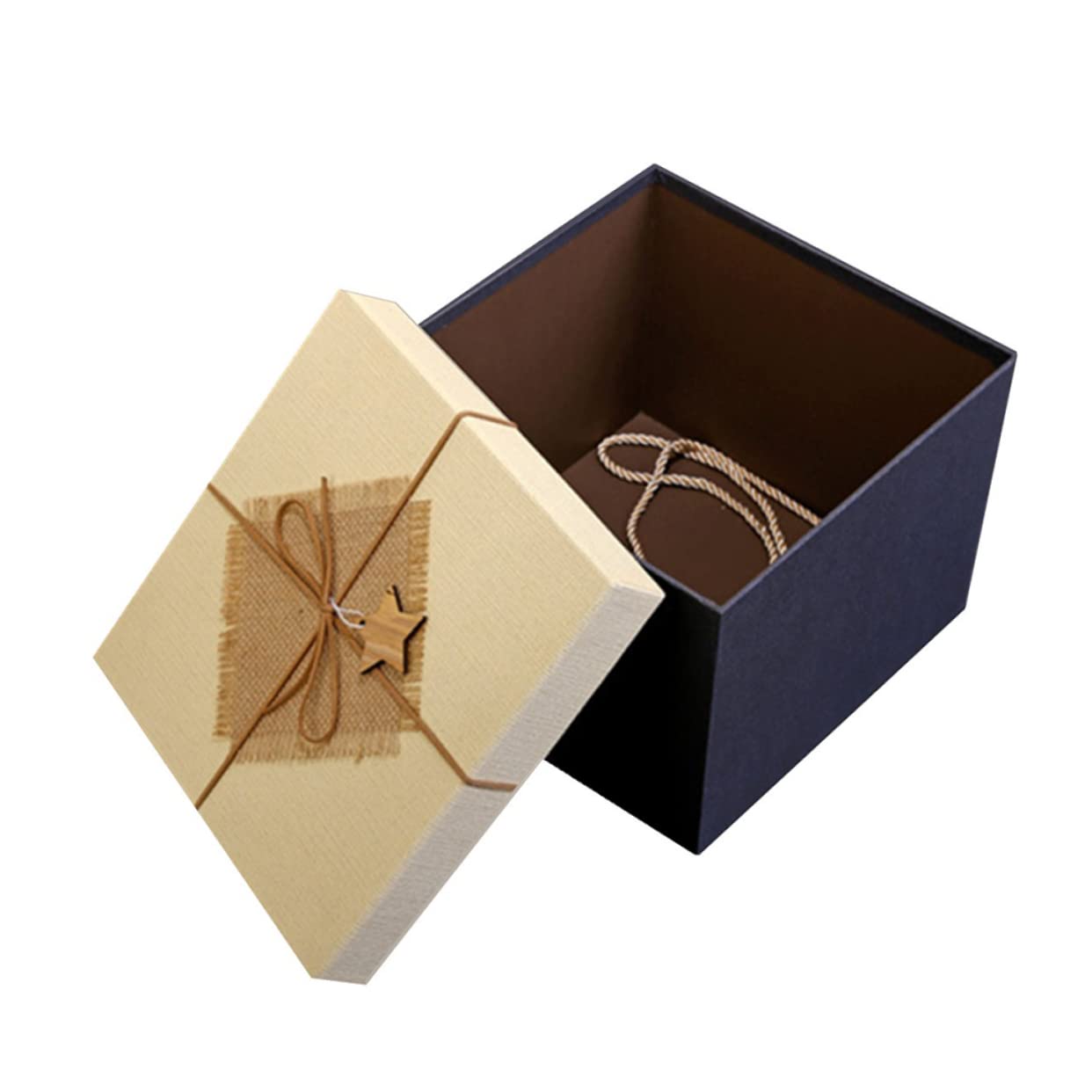 COLLBATH 1stück Quadratische Geschenkverpackung Box Für Kleidung Schals Und Bücher Pappschachtel Mit Band Für Geburtstagsgeschenke Handgefertigte Geschenkverpackung