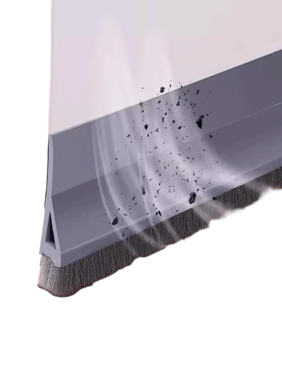 Joint de brosse pour fond de porte isolation phonique bas de porte gris de maison