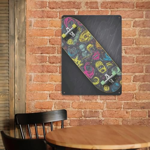 Peintures à suspendre en métal graffiti skateboard pour déco de café - 5