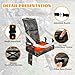 Pesoncarl Heated Hunting Seat with Backrest 3-Gear Temperature Heated Hunting Chair Self-Supporting Water-Resistant Tree Stand Seat Cushion for, Camping, Fishing, Sports