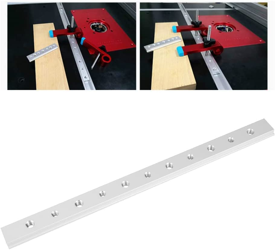 100mm Aluminum Alloy T-Slot Slider Bar Miter Track Jig T Screw Fixture Slot T-Slot Sliding Bar with M6 M8 Holes for Table Saw Router Table Woodworking Tool (200mm) - Image 2