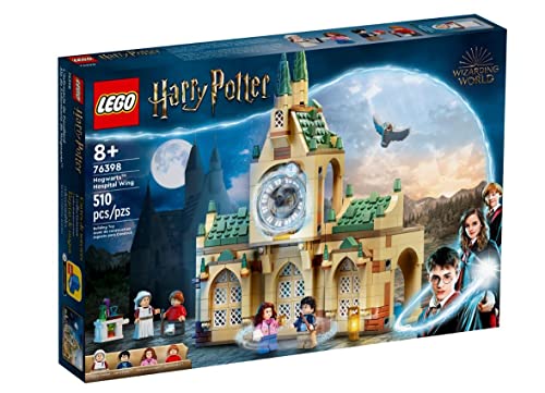 Harry Potter Ala dell’infermeria di Hogwarts, Modular Building Set da Collegare al Castello Giocattolo, con Torre dell'Orologio e Minifigure di Ron Weasley, Hermione Granger e Madame Chips 76398 - Lego - Immagine 3